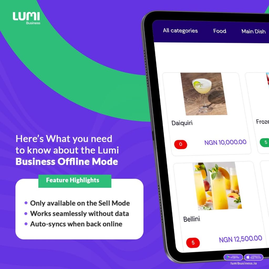 Lumi Business offline mode – best inventory software for Nigerian businesses with poor internet connectivity