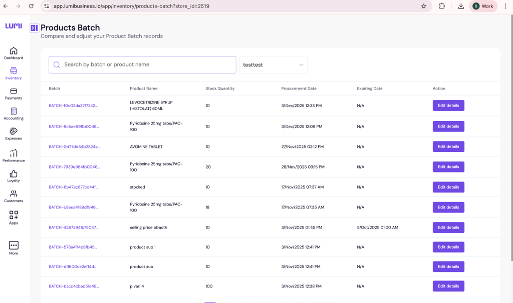 Accurate stock control