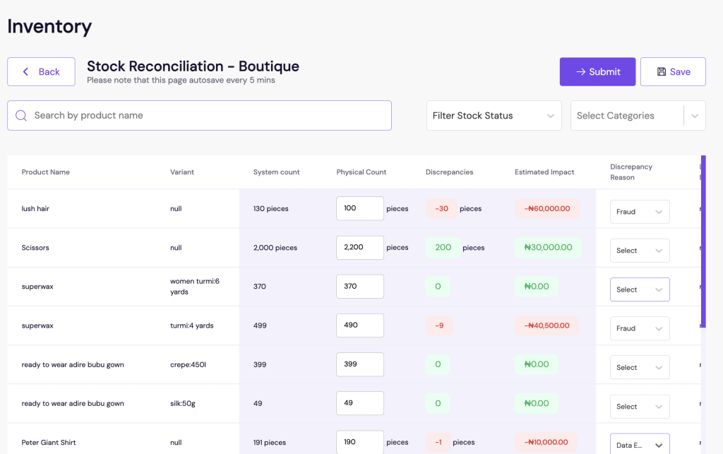 Product Reconciliation
